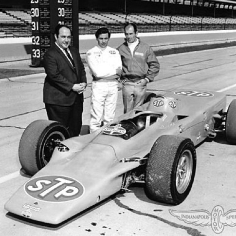 Test Mars 1968 Jim avec Andy Granatelli et Parnelli Jones